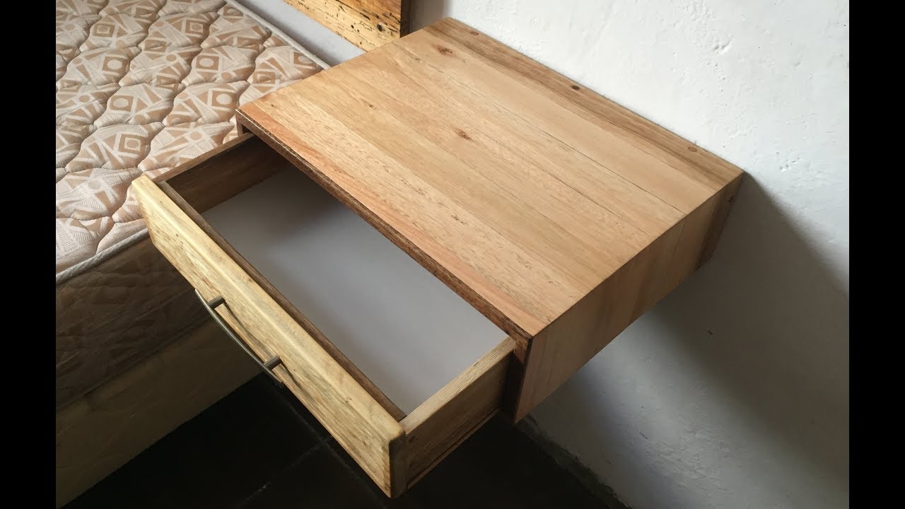 MESA DE LUZ FLOTANTE CON MADERA DE PALLET(FLOATING NIGHT STAND)