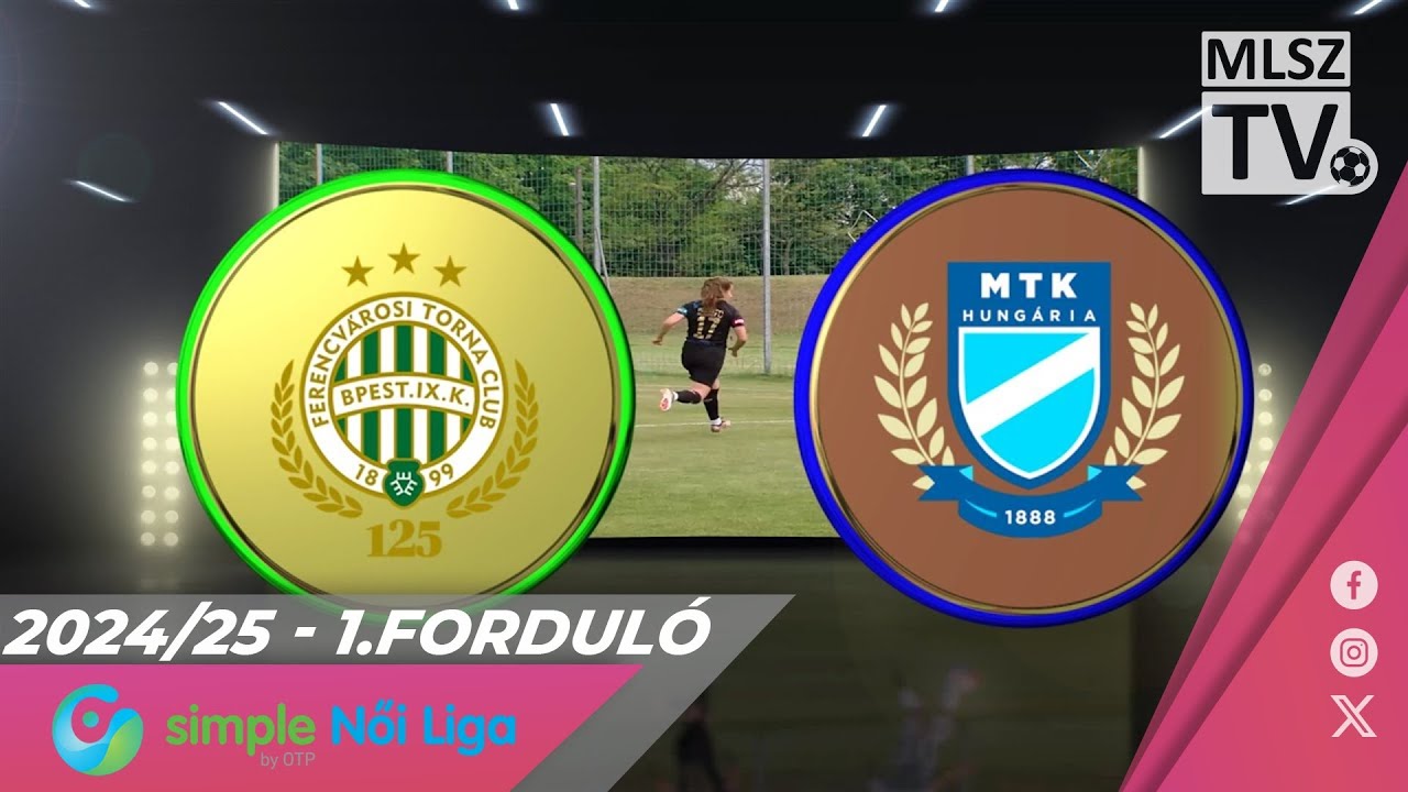 FTC-Telekom - MTK Budapest | 2-0 | Simple Női Liga | 1. forduló | MLSZTV