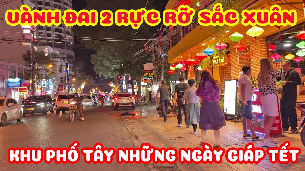 DỌC BỜ SÔNG QUÁN TRƯỜNG TRANG TRÍ TẾT LUNG LINH - KHU PHỐ TÂY NHỘN NHỊP GIÁP TẾT