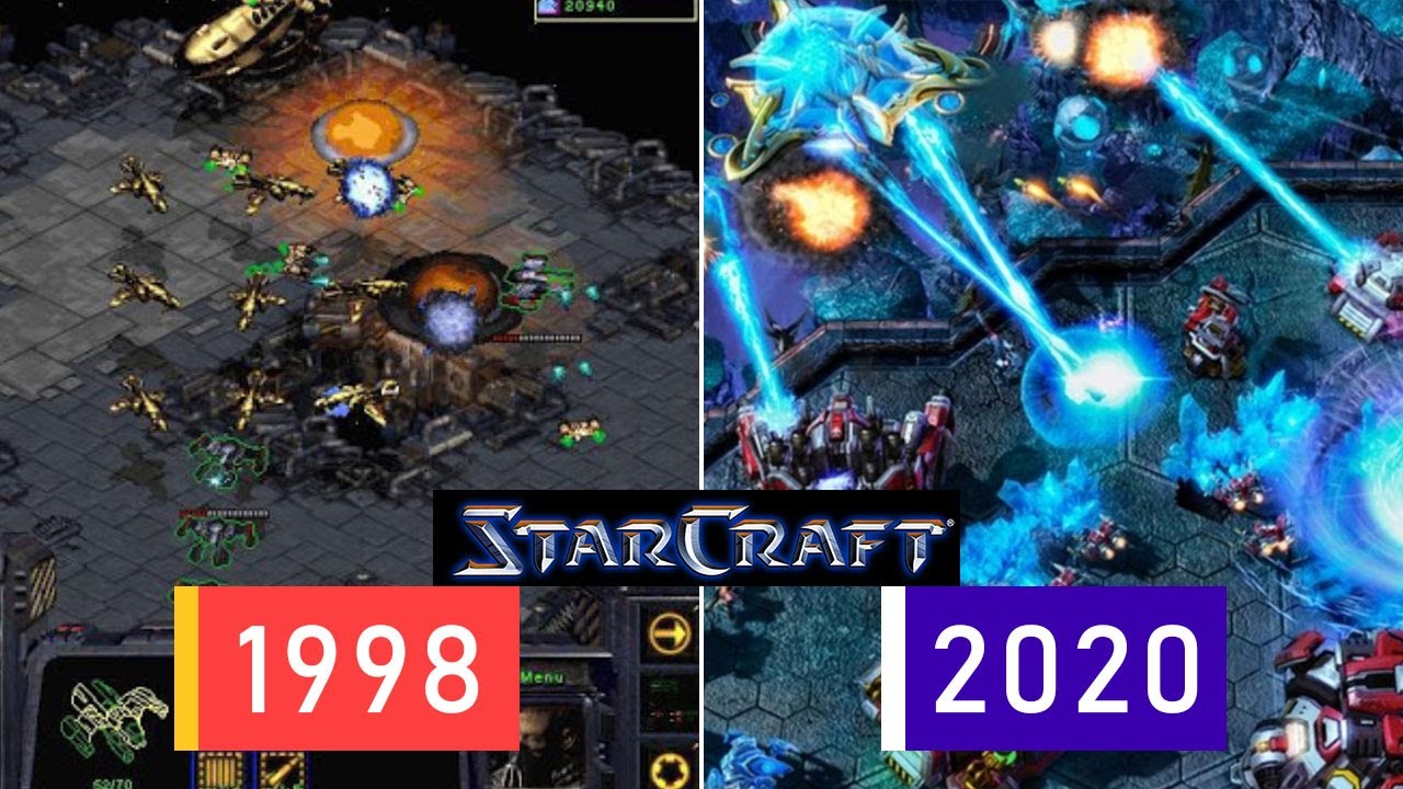 Эволюция видеоигр StarCraft 1998-2020