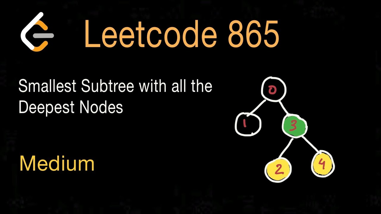 Smallest Subtree with all the Deepest Nodes l 865 l Medium