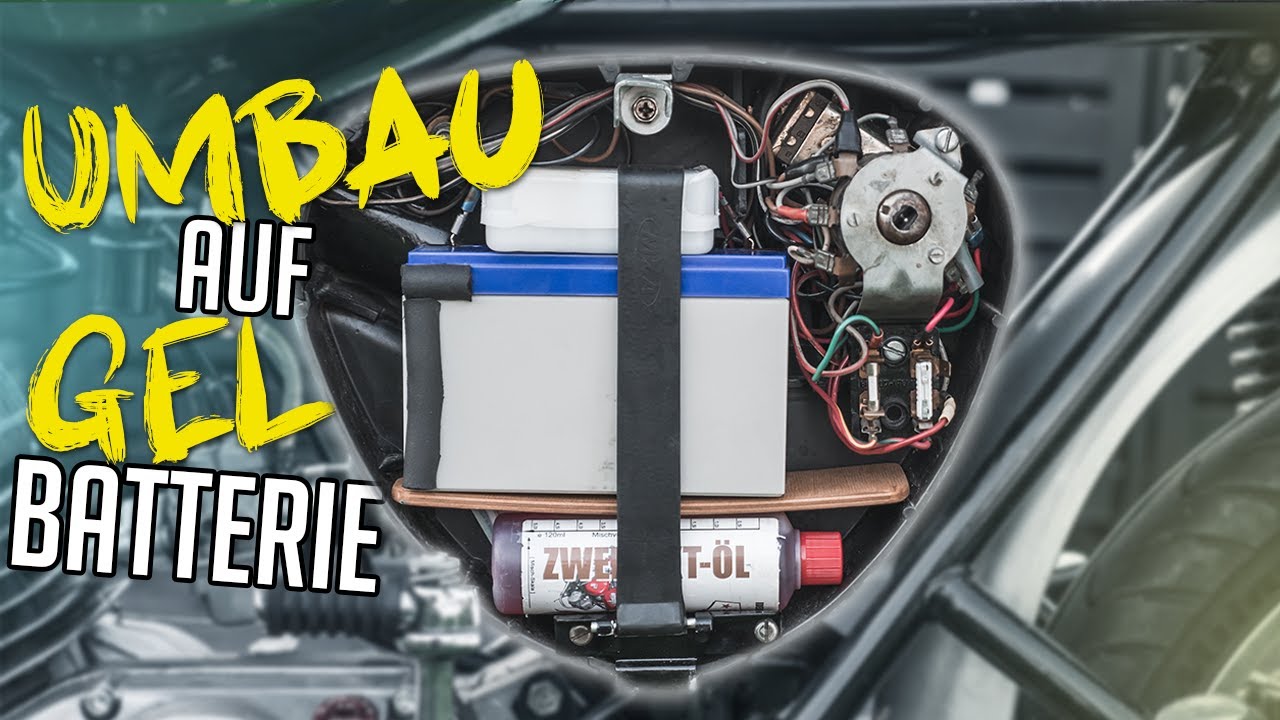 Umbau auf Gel-Batterie 🔋 Simson S51/S50 Batteriehalter
