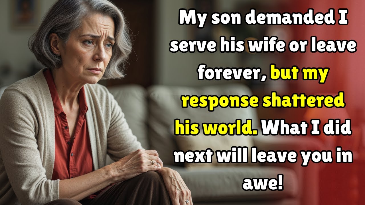 My Son Gave Me Two Choices: Serve His Wife Or Leave Forever&mdash;What I Chose `Left Him Speechless