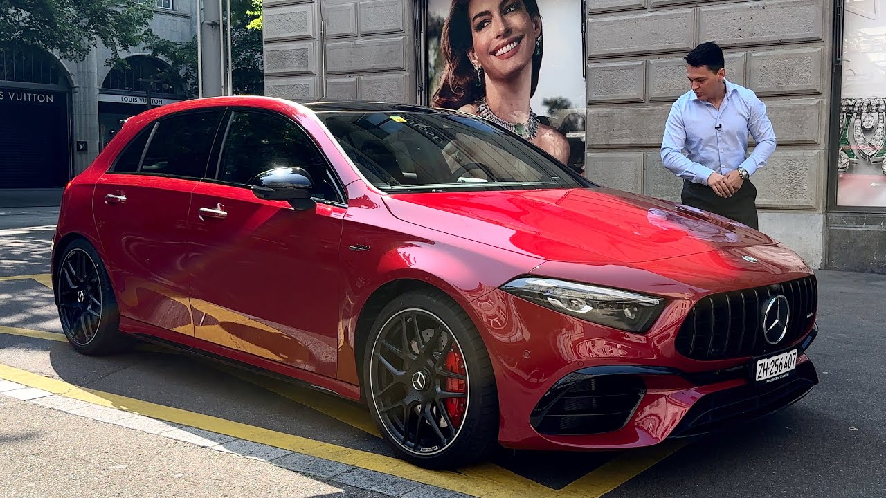 Mercedes AMG A45 S 2023 года, рестайлинг | Полный обзор, привод класса А, интерьер, экстерьер, звук