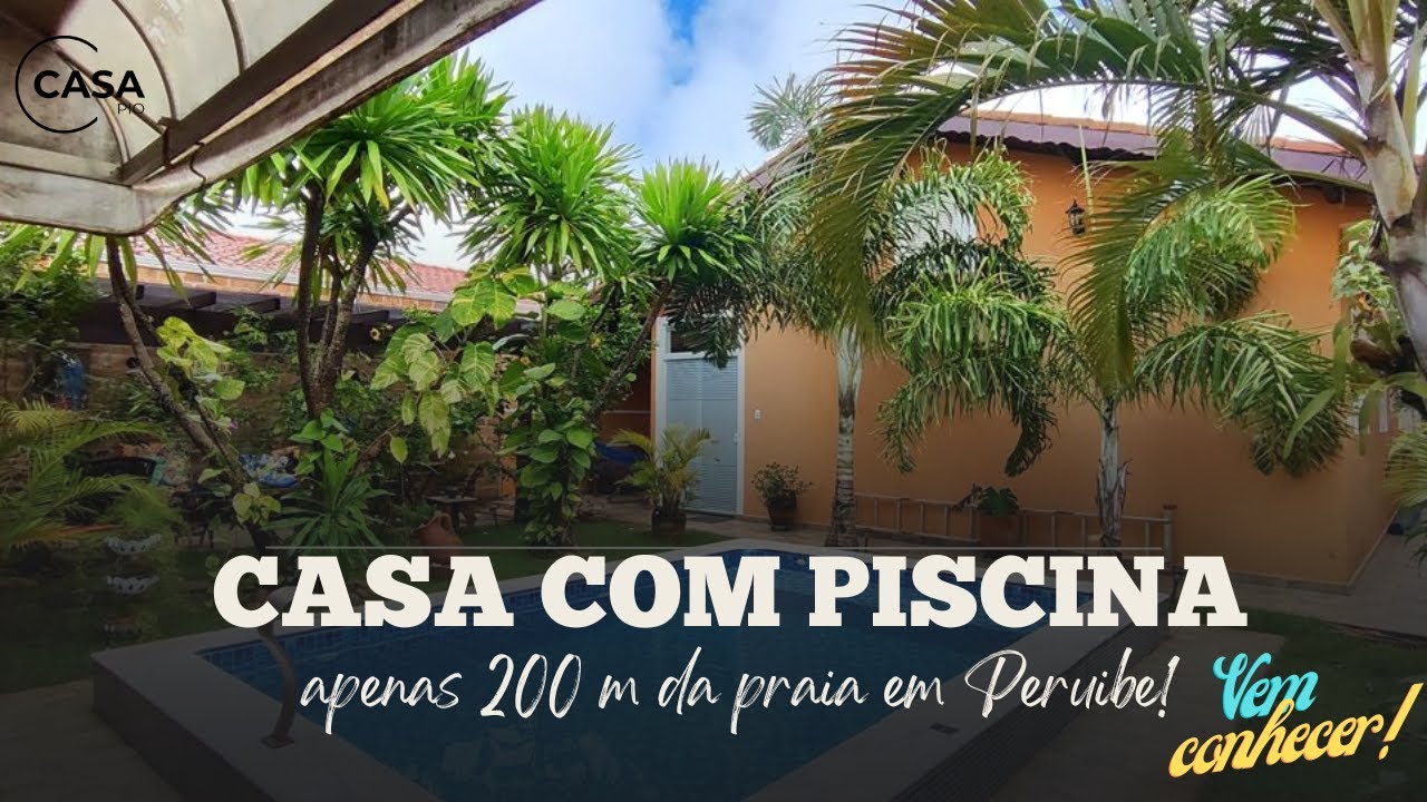 CASA COM PISCINA COM LINDO JARDIM- APENAS 200 M DA PRAIA EM PERUIBE