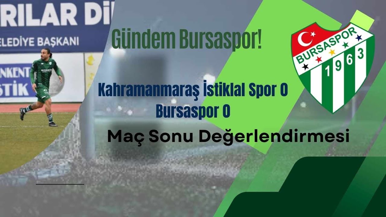 Maraş İstiklal 0 - Bursaspor 0 - Maç Sonu Değerlendirmesi ve 2. Lig Kırmızı Gruba Genel Bakış...