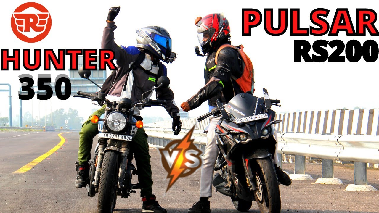 Pulsar RS200 vs Hunter 350 Drag Race | Race Till Their Potential |@TheUP46Rider
