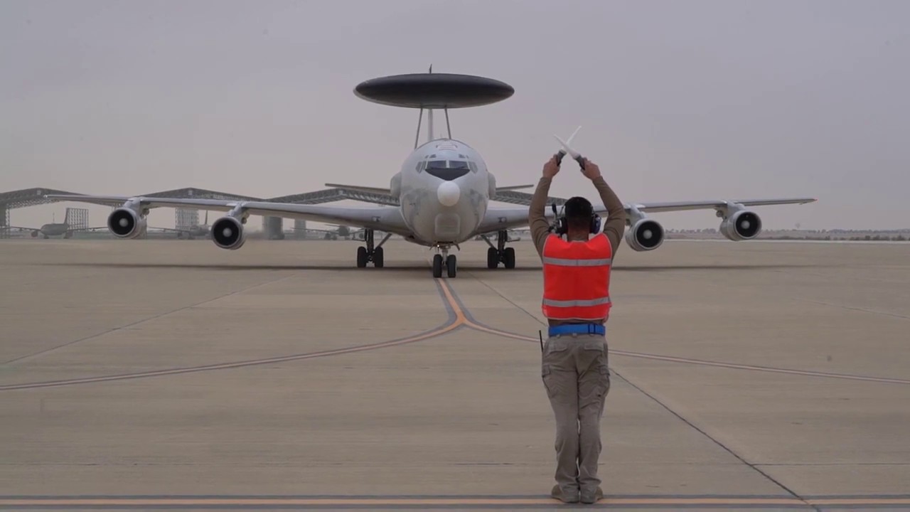 USAF E-3 Sentry at Prince Sultan Air Base, Saudi Arabia