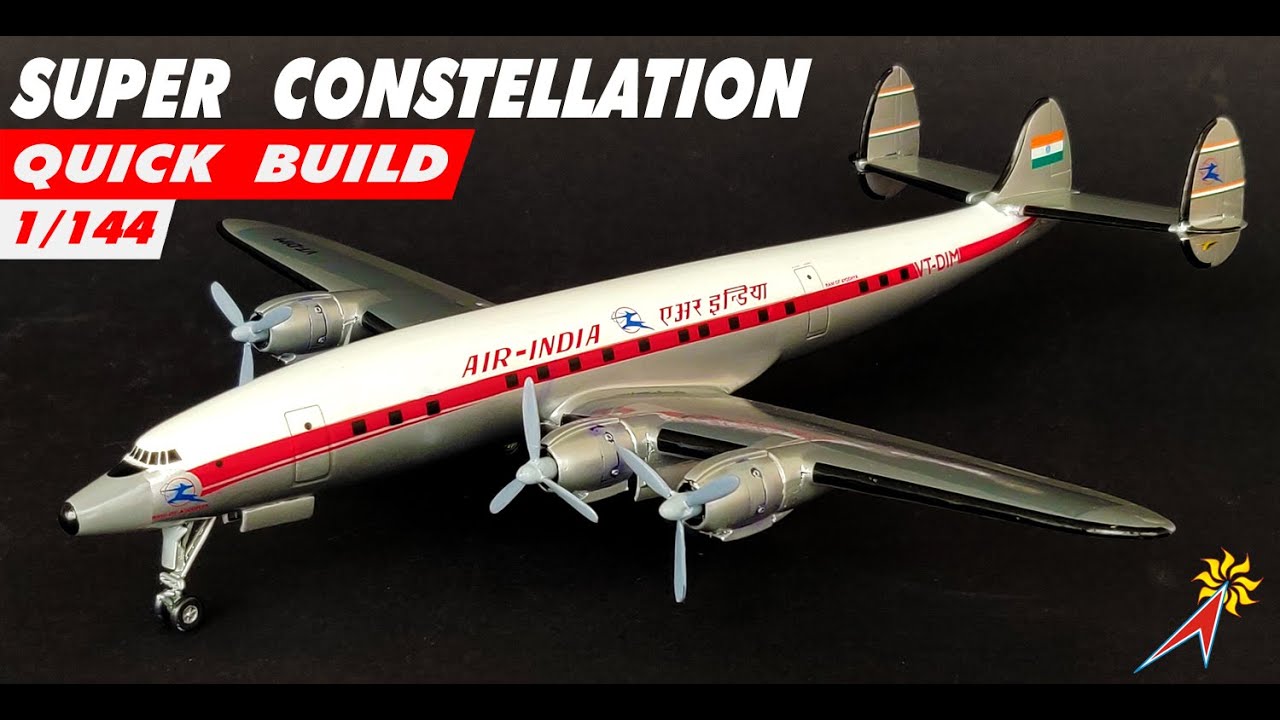 Lockheed L-1049 Super Constellation . Air India . 1/144 . Minicraft . Quick Build