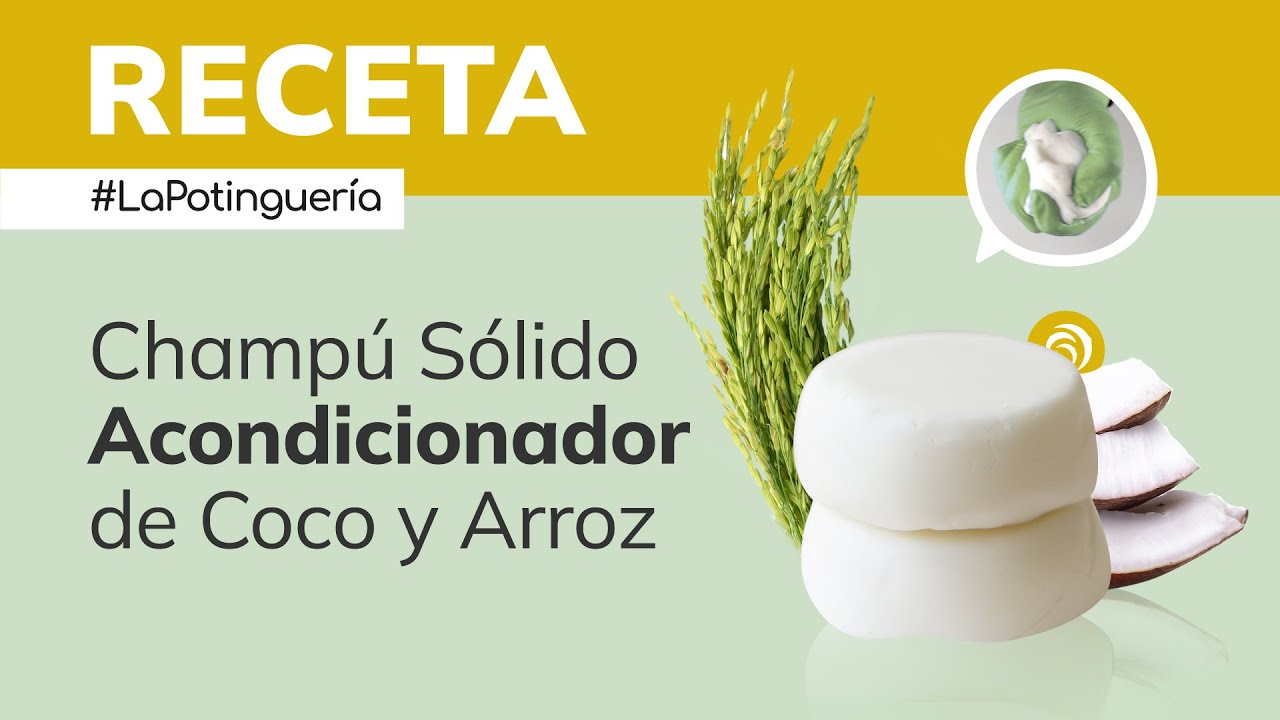 Cómo hacer Champú Acondicionador 🌾 Polvo de Arroz y Aceite de Coco 🥥 Jabonarium #LaPotinguería