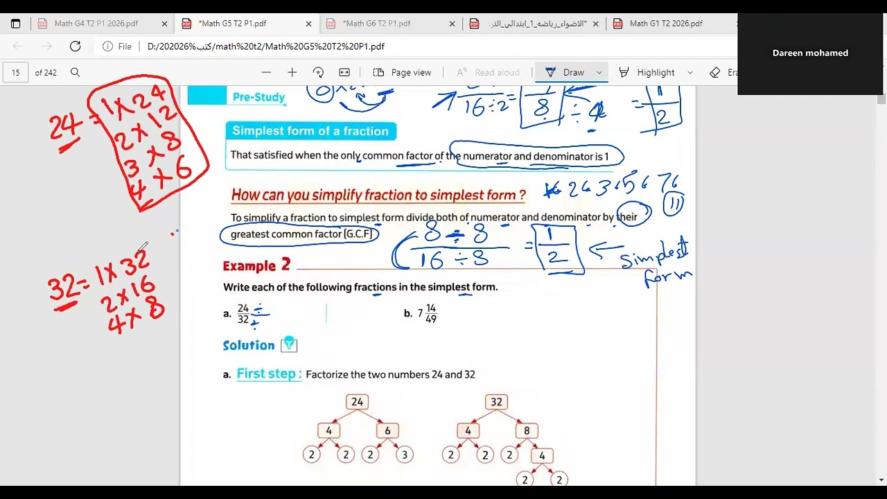 math g5 equivalent fraction