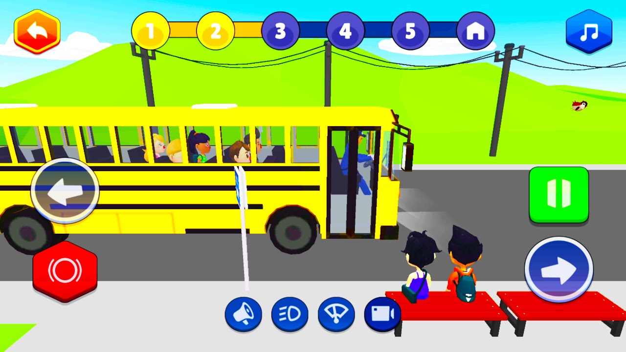 Roaming School Bus in City Patrol Rescue Vehicles Gameplay #3
