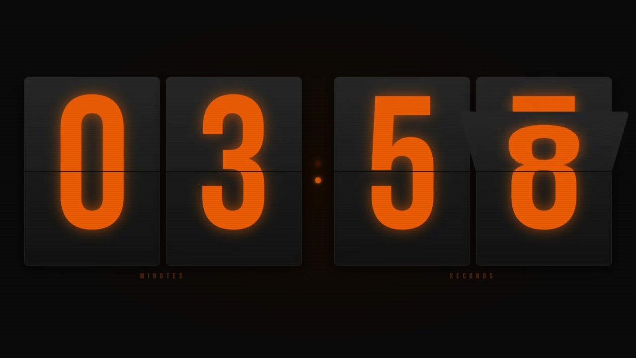 6 Minute Flip Clock Countdown Timer ⏱️ | Loud Flip Sound & Simple Alerts 🚨
