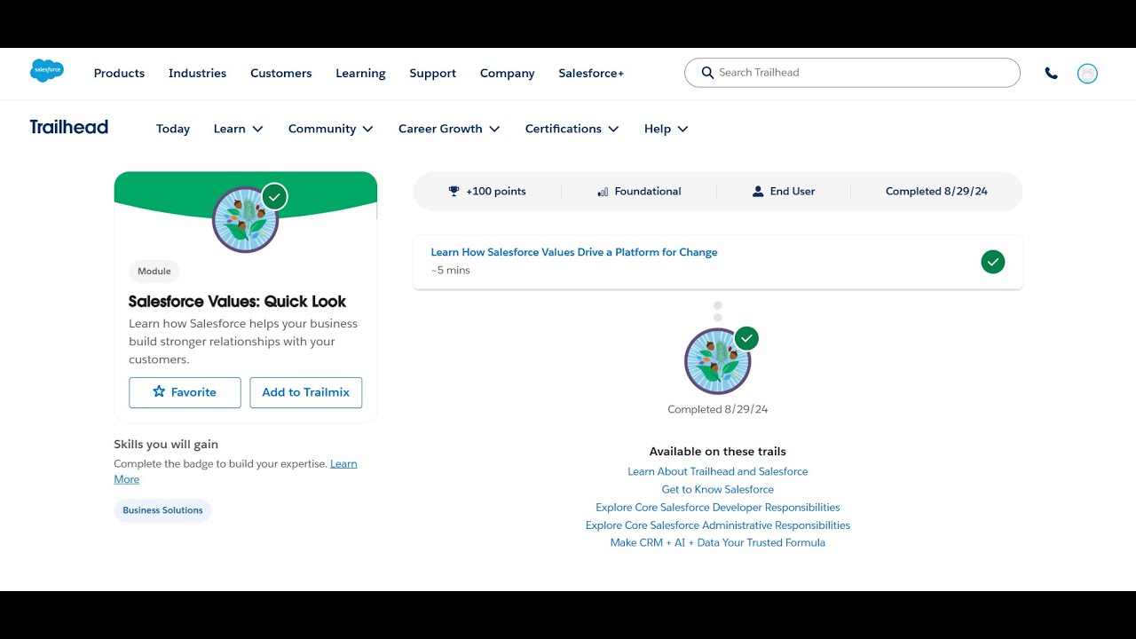 Learn How Salesforce Values Drive a Platform for Change | Salesforce Values: Quick Look | Trailhead