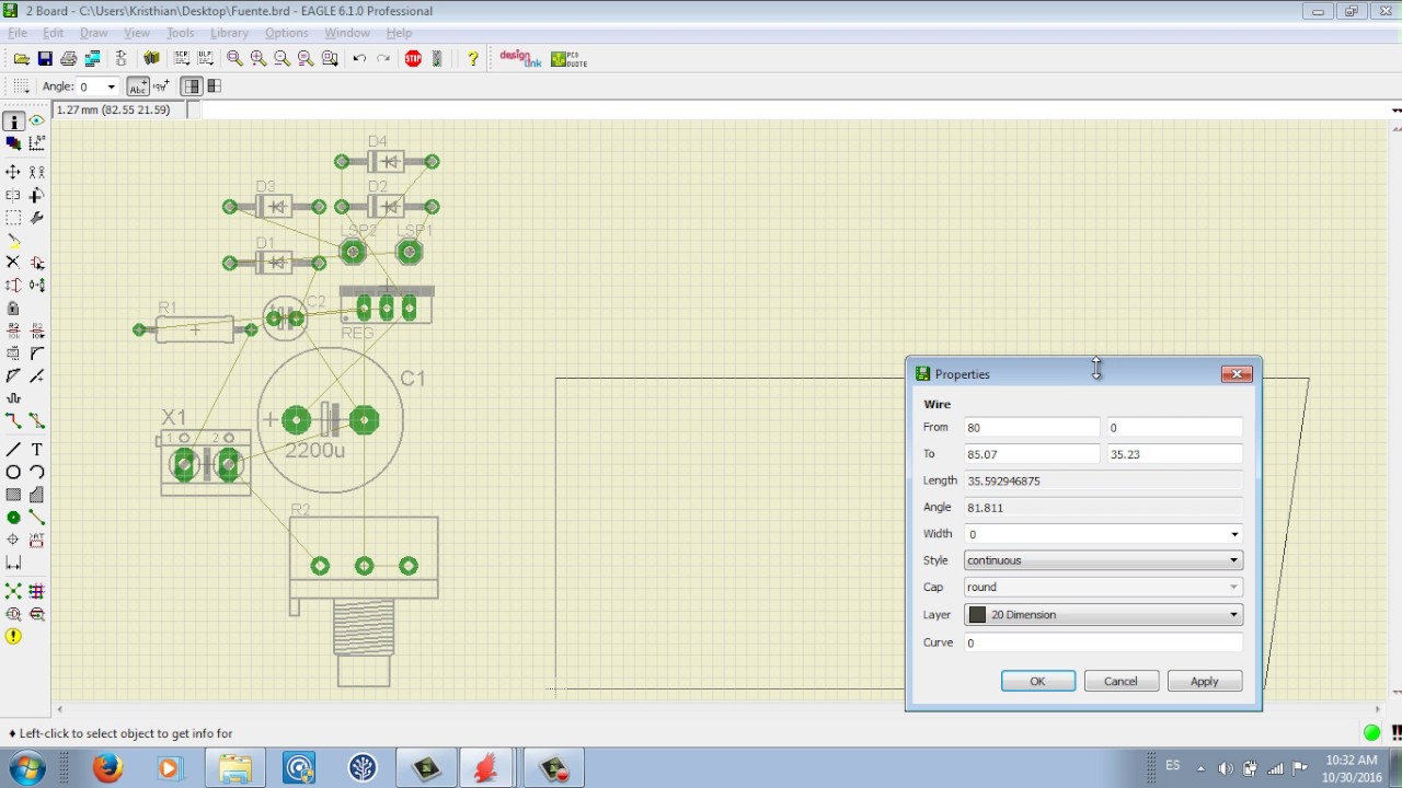 03 Diseño de PCBs - posisionando componentes - Eagle