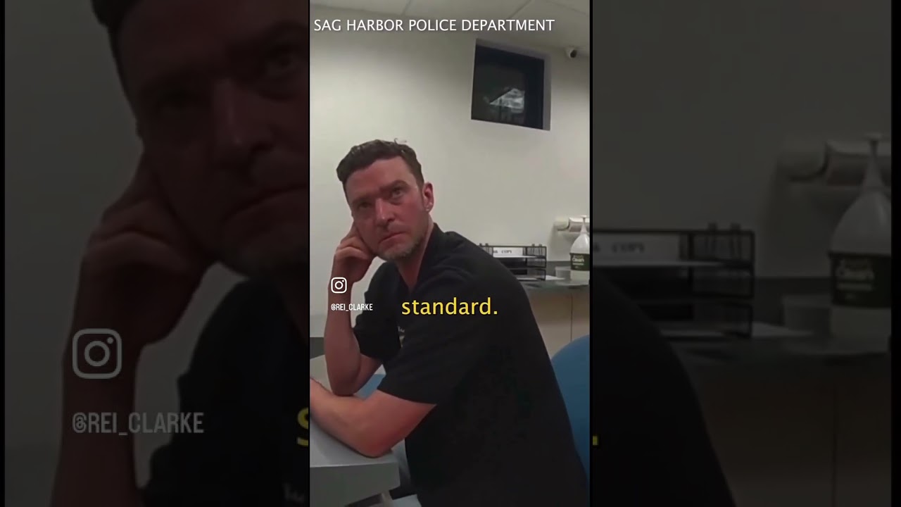 Justin Timberlake in the Police Station After Arrest for DUI