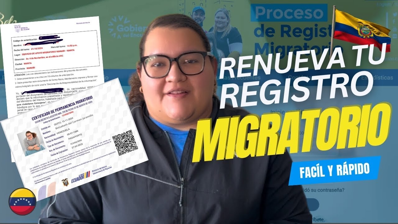 Renueva tu REGISTRO MIGRATORIO para obtener la VISA VIRTE II 🇻🇪🇪🇨 | Paso a paso ¡GRATIS!