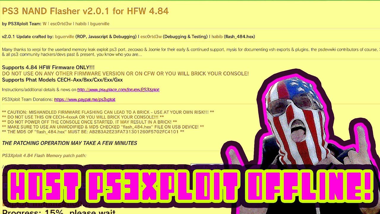 #1.5 Ps3 Host 4.84 / 4.85 Ps3xploit Jailbreak Offline!