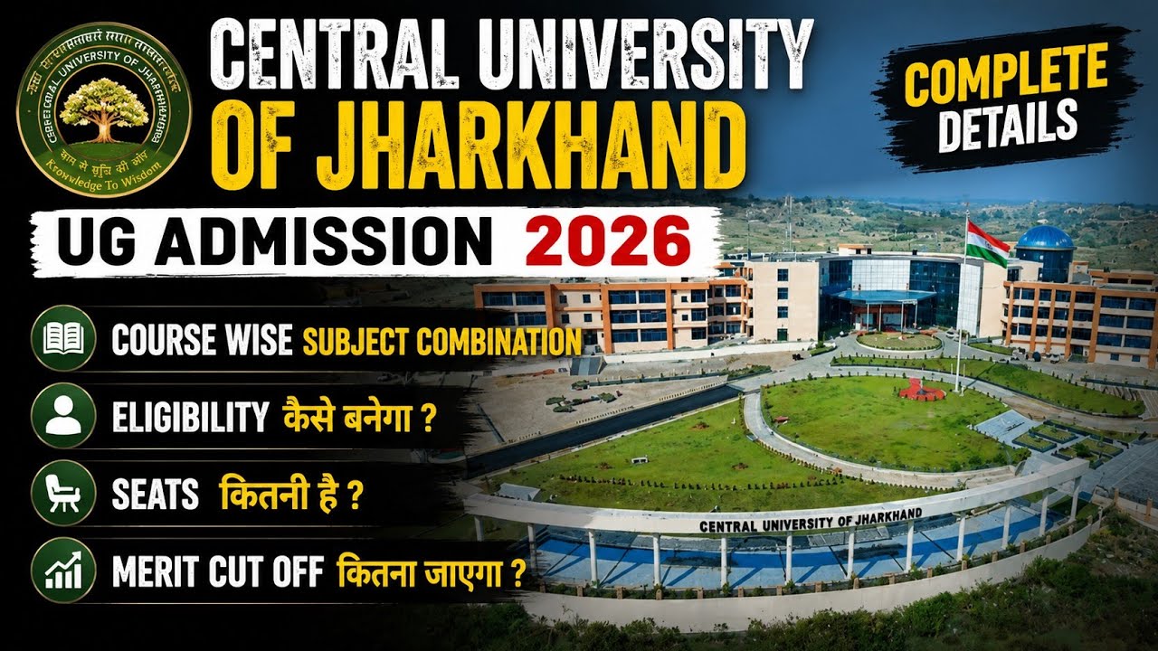 🎓 Central University of Jharkhand UG Admission 2026 | Eligibility, Seats, and Complete Course Guide