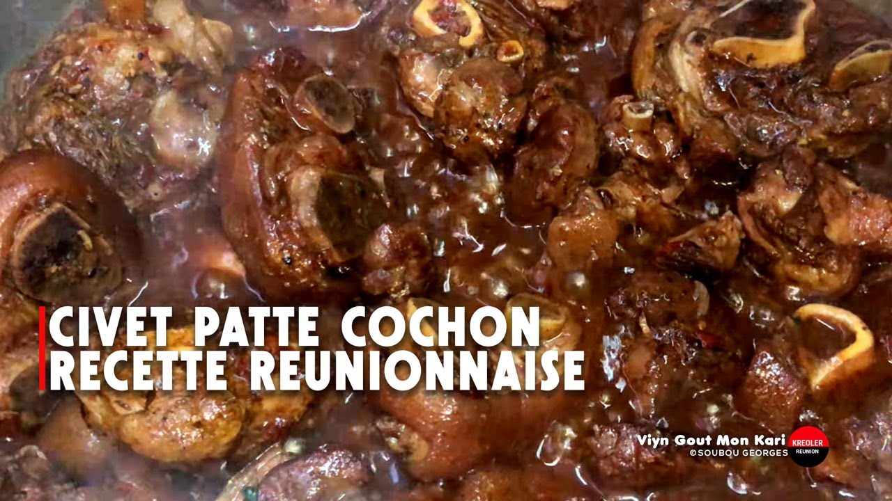 Civet la patte cochon cuisine des îles.