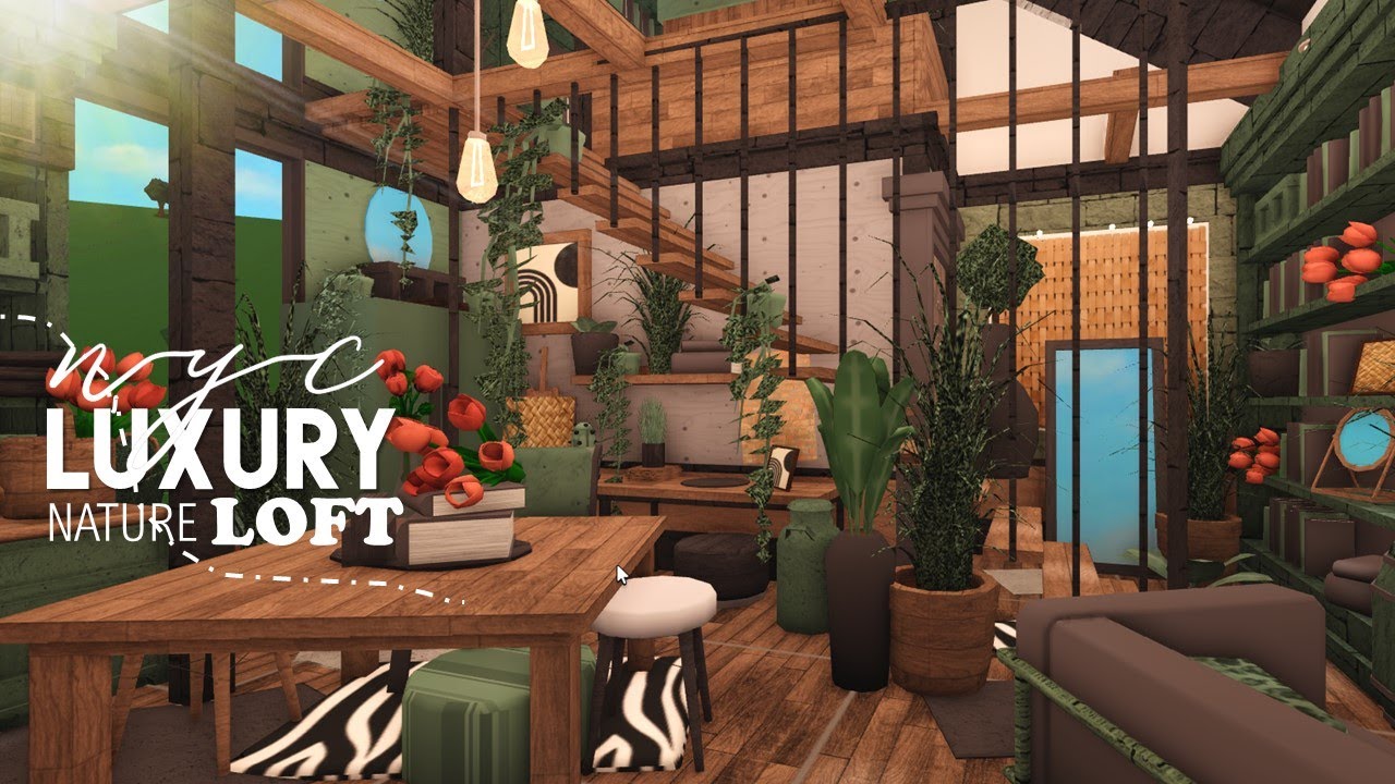 BLOXBURG: nyc luxury nature loft 80k l tour + speedbuild ♡