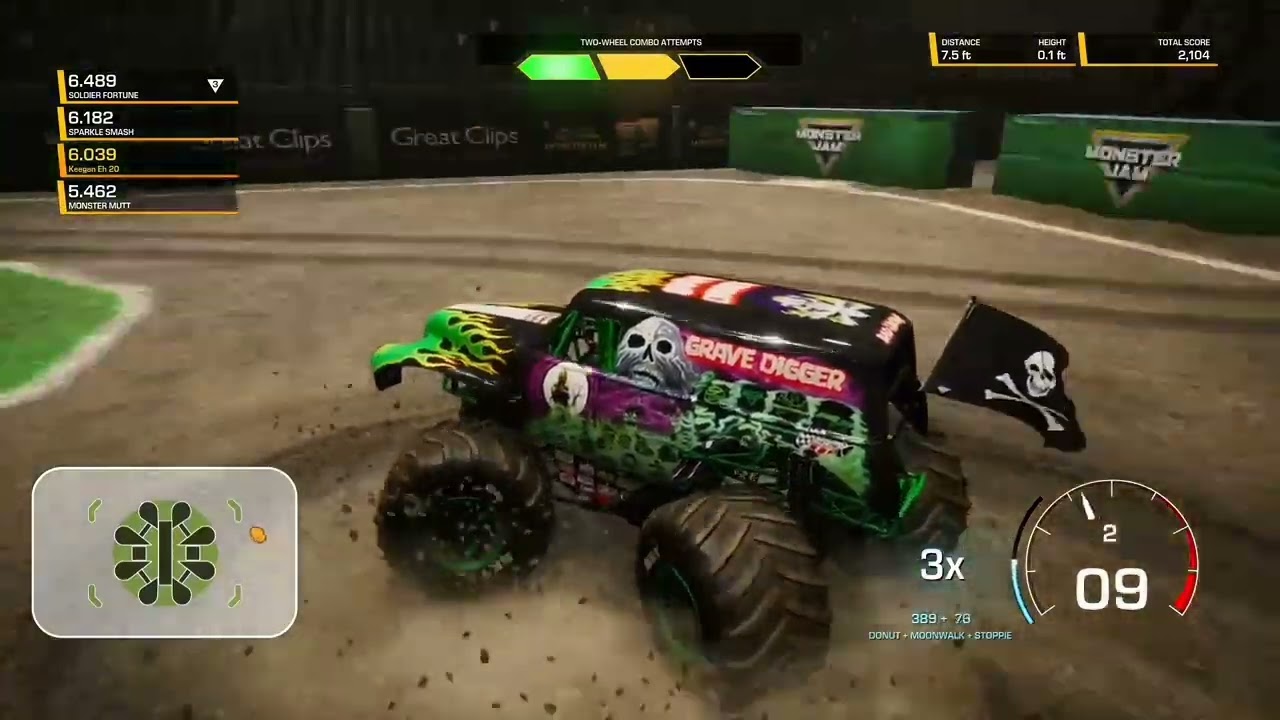 Monster Jam Steel Titans 2 Two Wheel - Grave Digger