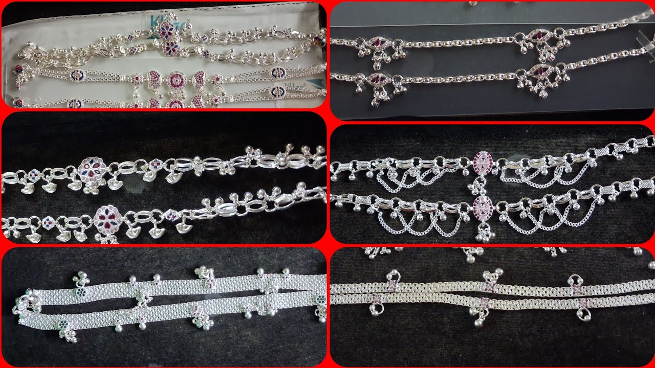 New bridal silver anklet designs 2026 | new designer silver payal | latest silver anklets design 