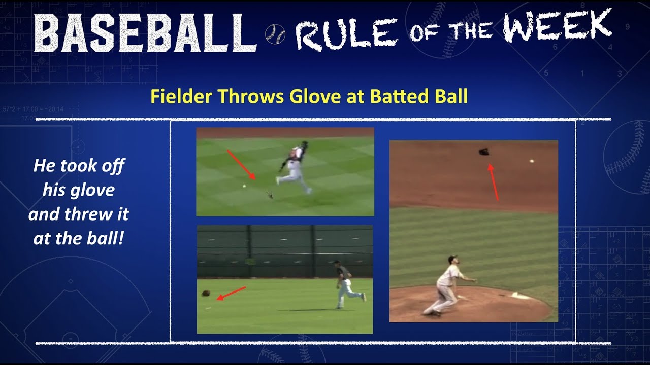 Fielder Throws Glove at Batted Ball