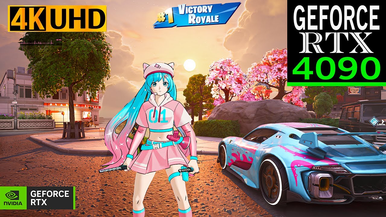 Fortnite Godzilla Update + Neko Hatsune Miku Skin Gameplay | RTX 4090 4K Max Graphics RTX #fortnite
