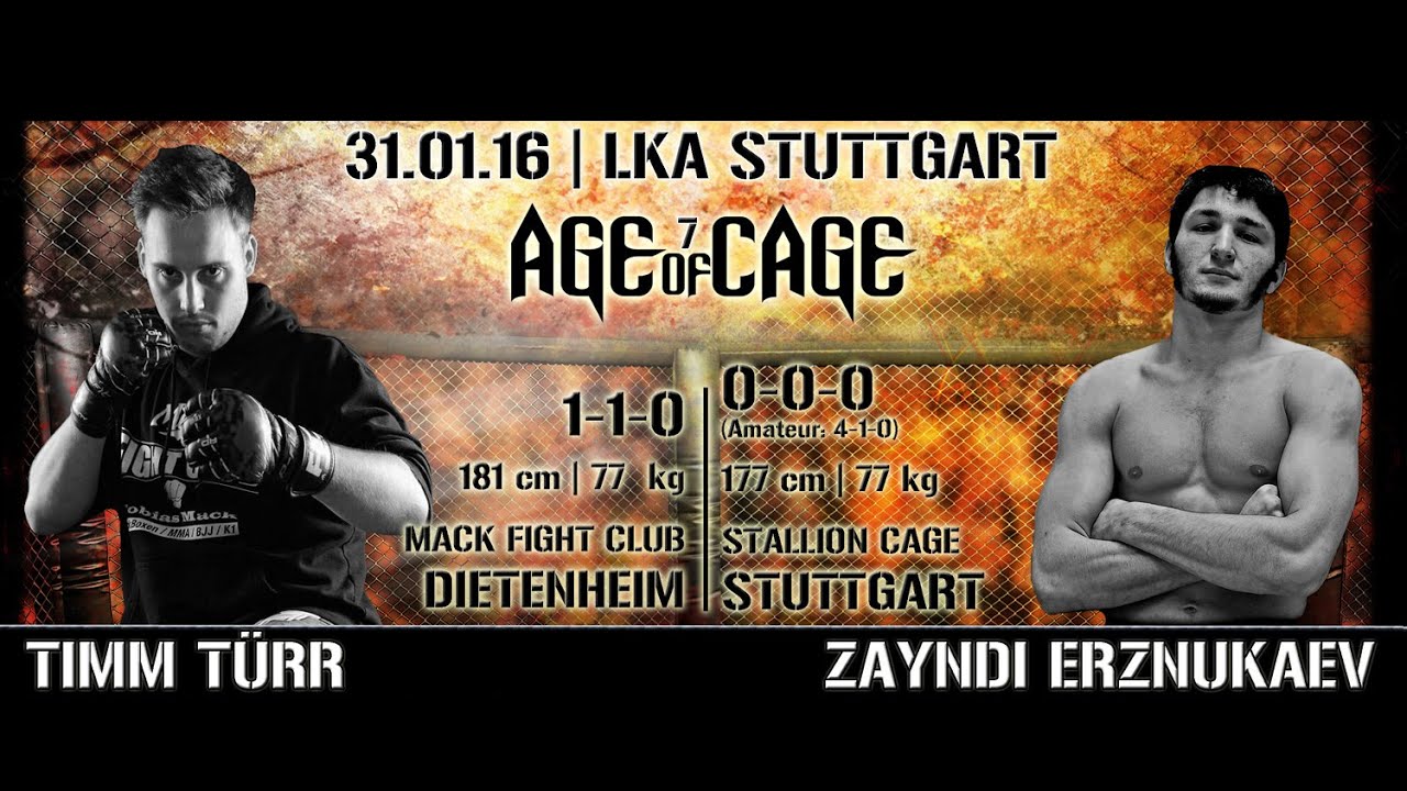 Timm Türr vs. Zayndi Erznukaev | AGE OF CAGE 7 | [MMA Event Stuttgart]