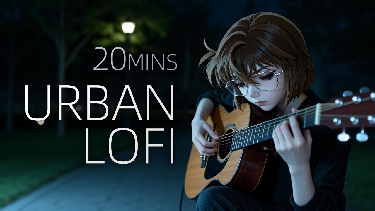 【20mins】Time Gently Strummed in the Night  |  lo-fi chill instrumental  Urban Lofi