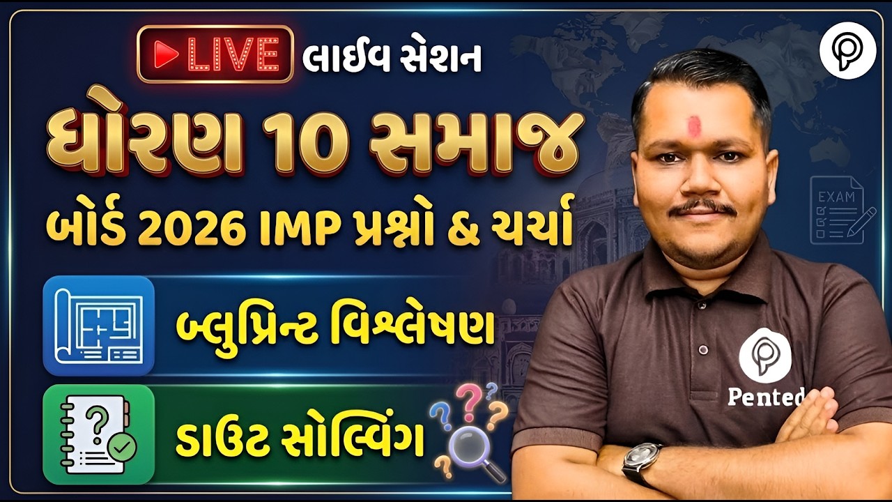 Std 10 SS Full Blueprint 🔥 | Std 10 SS Sample Paper | Board Exam 2026 | Jambucha Sir | Std 10 Samaj