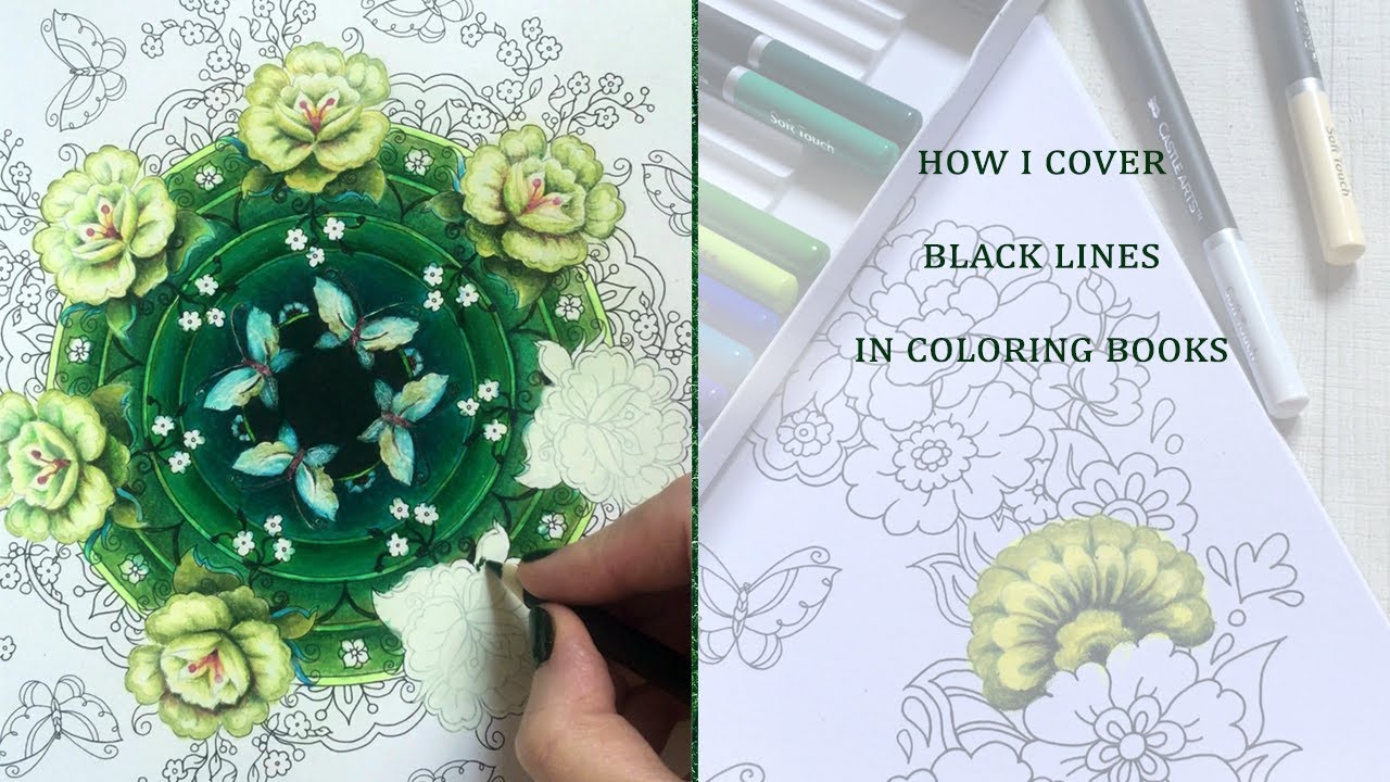How to Cover Black Lines in Coloring Books and Make Bright Color Pop