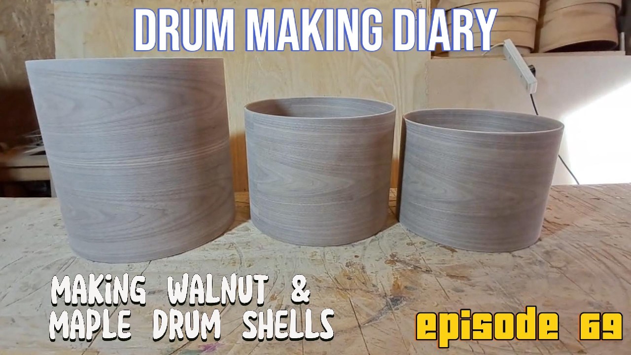 EP69 AC DRUMS DRUM MAKING DIARY  - MAKING WALNUT AND MAPLE DRUM SHELLS