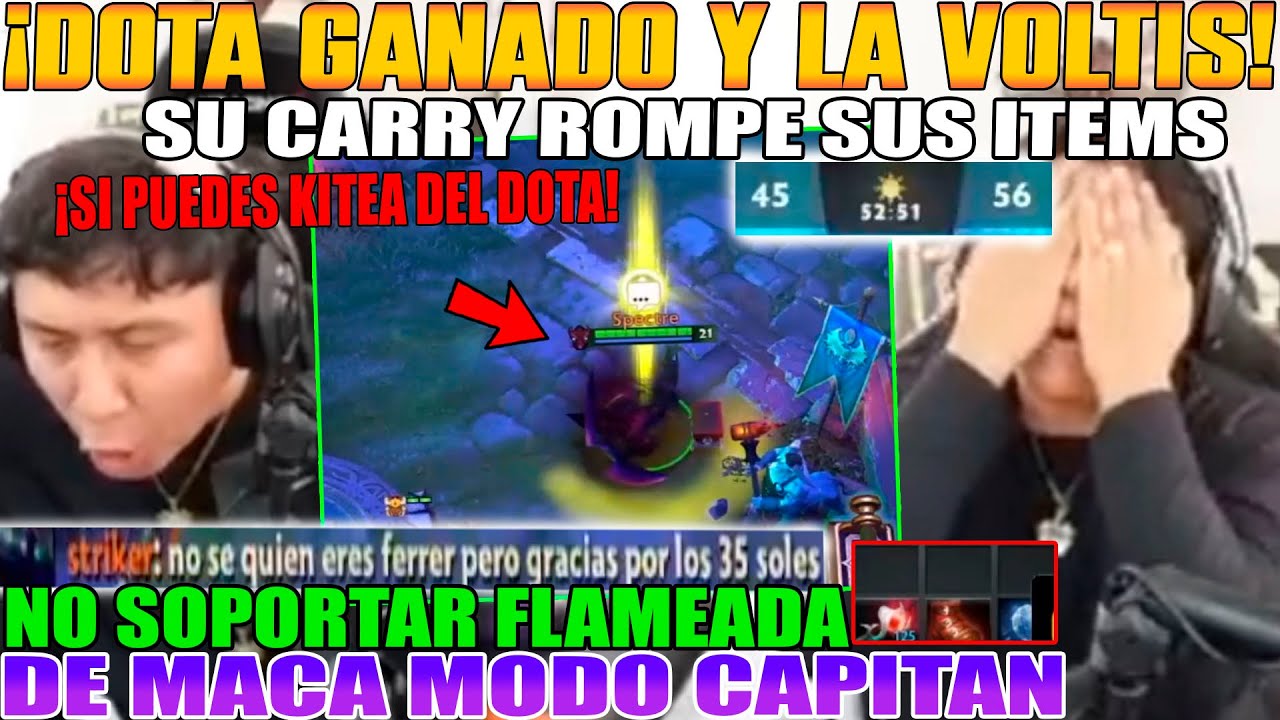 LE VOLTEAN DOTA GANADO! MACARIUS FLAMEA A SU CARRY MULA Y HACE QUE ROMPER SUS ITEMS DOTA 2