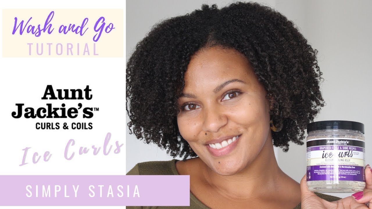 Wash and Go with Aunt Jackie's Ice Curls \\ REVIEW & TUTORIAL \\ Simply Stasia