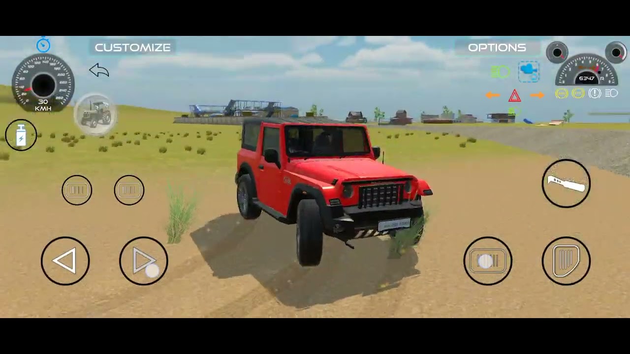 Indian Vehicles Simulator 3D Gameplay Thar Driving Skill #explorepage #virel #indiavehiclessimulator