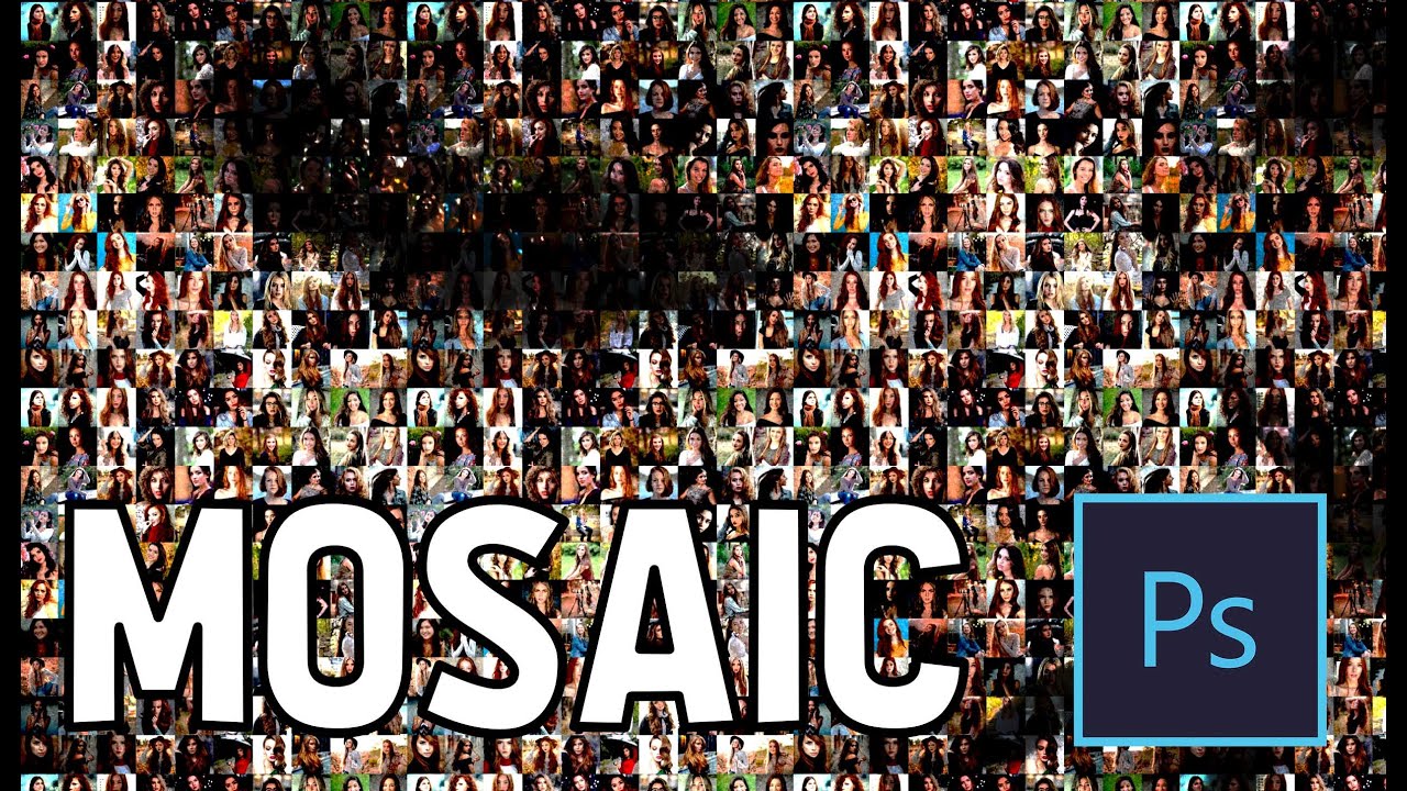 طريقة صنع لوحة فسيفسائية  على الفوتوشوب  (mosaic)