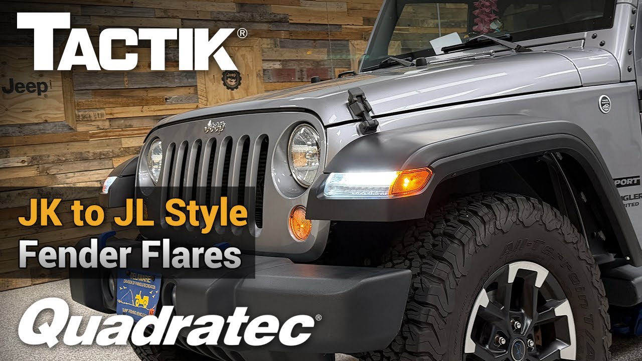 Расширители колесных арок Tactik JK to JL Style для Jeep Wrangler JK 2007-2018 годов выпуска | Ха...