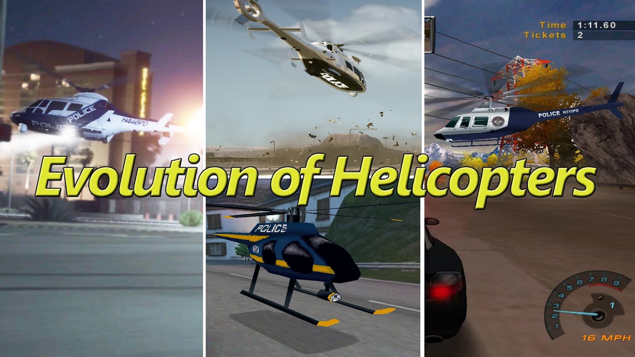 Evolution of Helicopters in Need for Speed