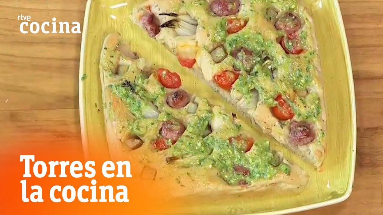 Cómo hacer Focaccia de butifarra y berenjena - Torres en la Cocina | RTVE Cocina