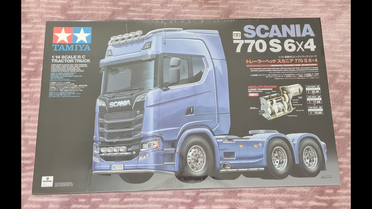 1:14 Tamiya Scania 770S unboxing RC Truck