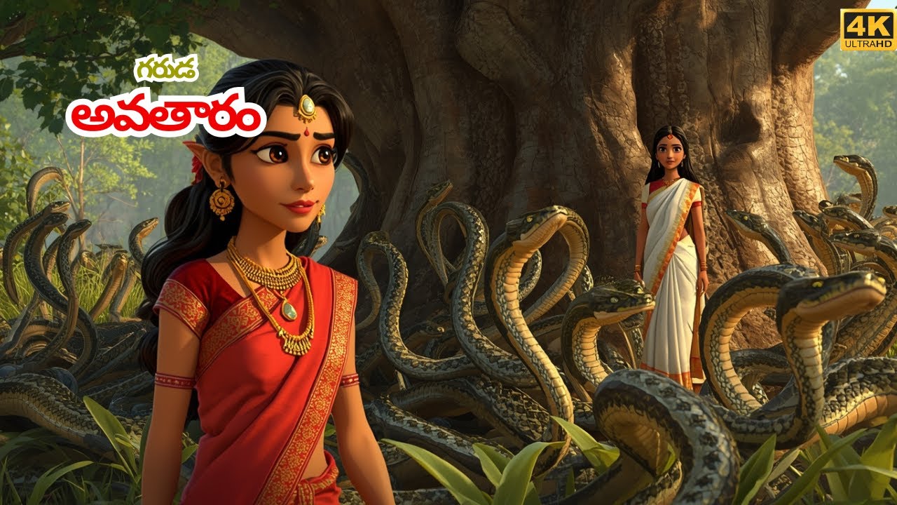 గరుడ అవతారం | Garuda Avataram | Telugu Kathalu | Telugu Mythological with Moral Story | Animated