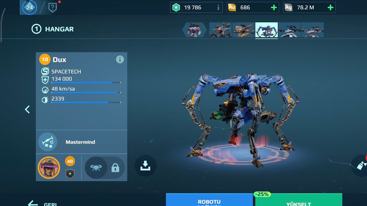 Dux 10 seviye ortaligi yikti gecti war robots 