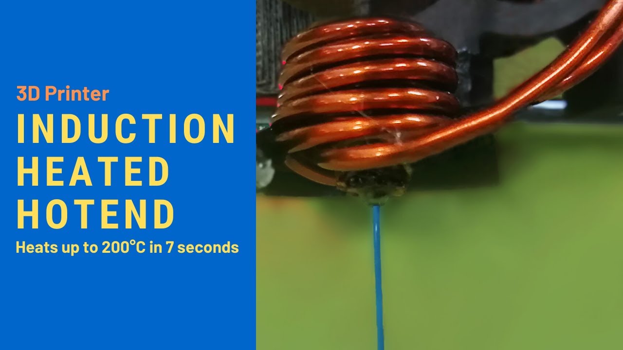 3D Printer Induction Heated Hotend (heats up to 200&deg; in 7 seconds)