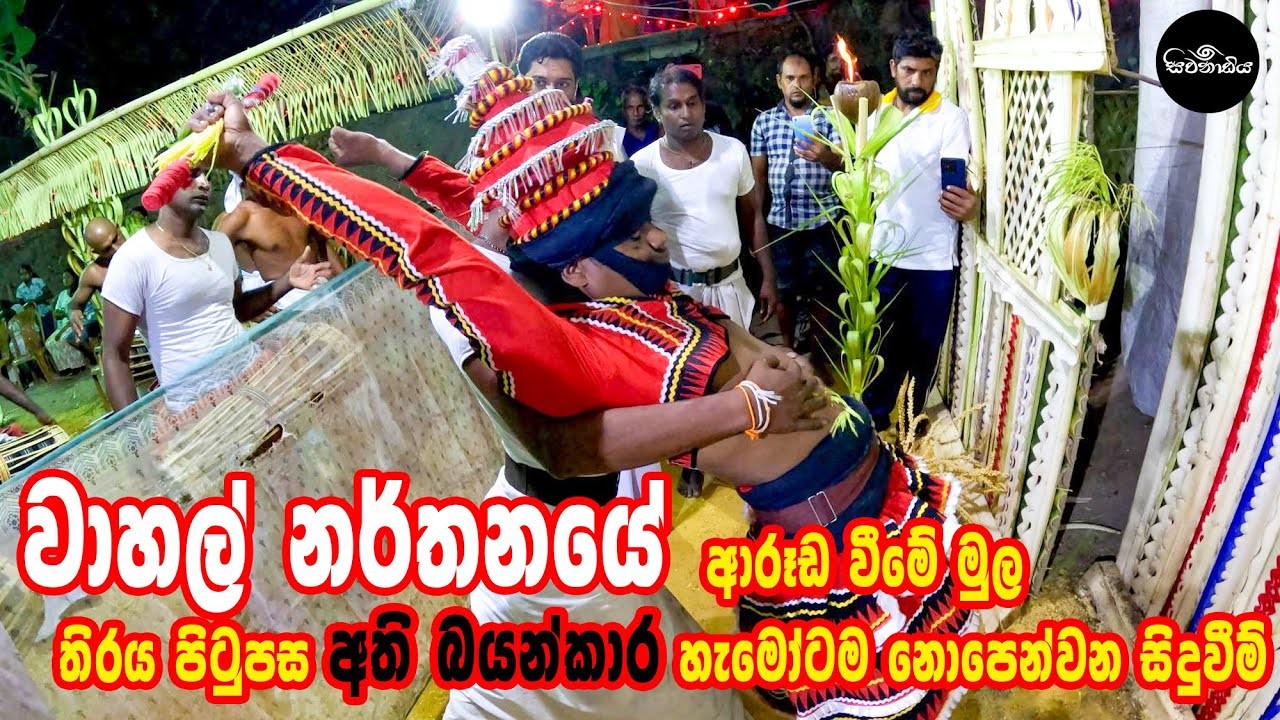 වාහල් නර්තනයේ ආරූඩවීමේ ආරම්බයේ තිරය පිටුපසඇග කිලිපොලා යන​ දුලබ දසුන් #sivanadiya )
