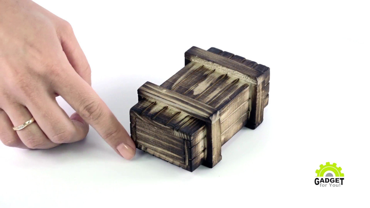 (AUFL&Ouml;SUNG) Knifflige Trick-Geschenkbox aus ECHT-HOLZ | ideal als Geldgeschenk! | *Gadget-for-You*