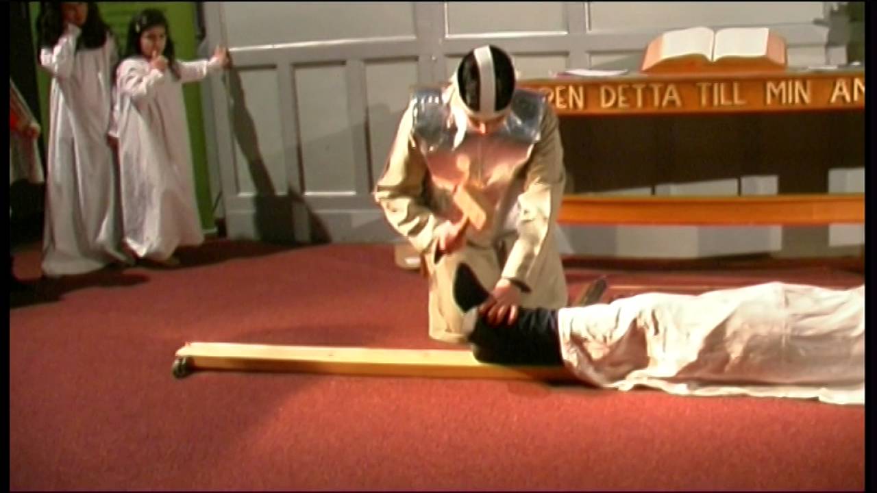 مشاركة اطفال كنيسة الراعي الصالح مسرحية صلب وقيامة السيد المسيح