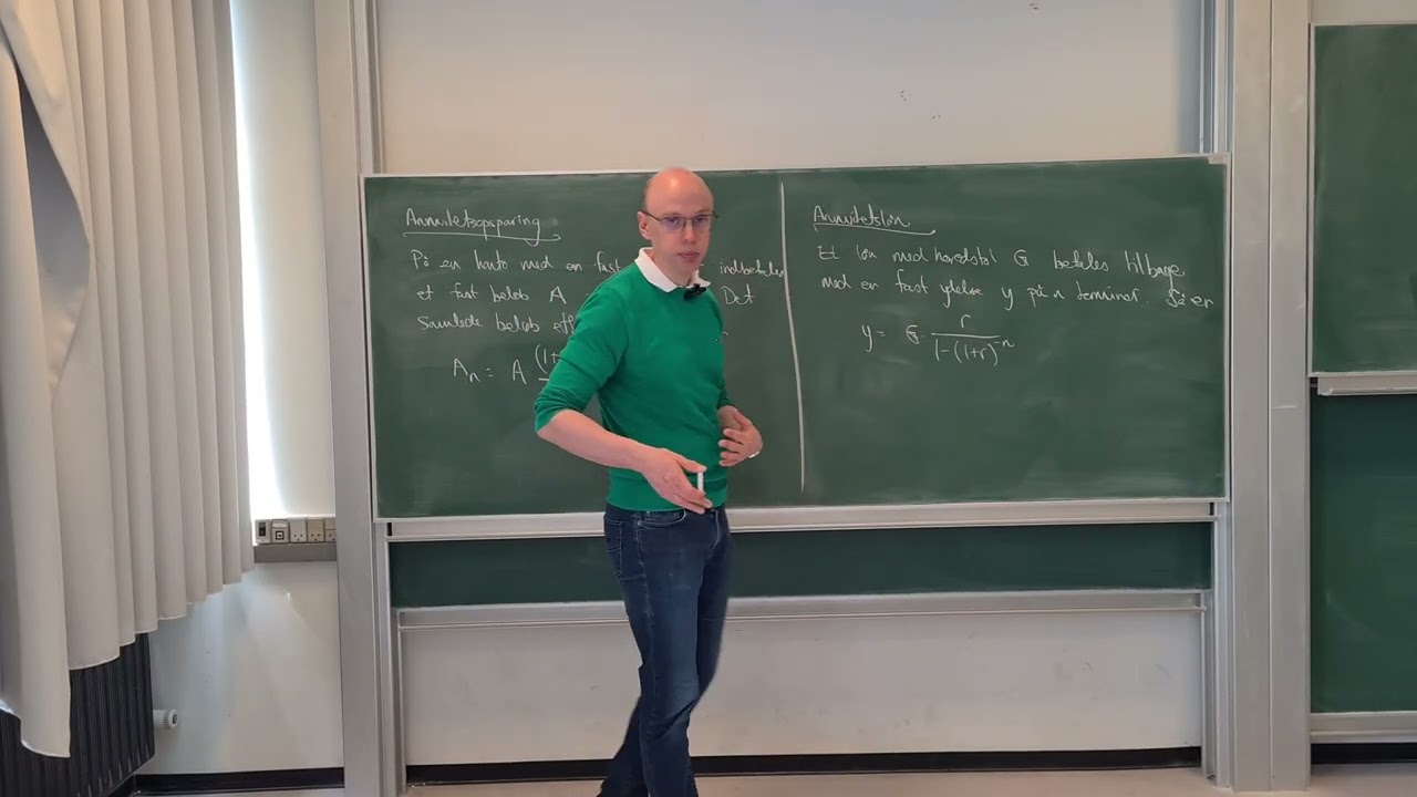 Annuitetsopsparing og annuitetslån - intro