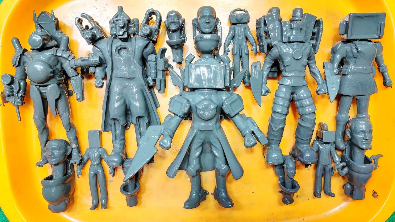 MEMBERSIHKAN MAINAN SKIBIDI TOILET, Skibidi toys, SpeakerMan, CameraMan, ClockMan, TVman, TVwoman